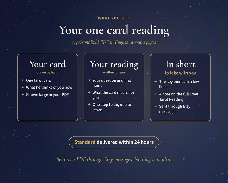 What Is He Thinking About Me Right Now, One Card Tarot Reading, Love Tarot for His Thoughts and Feelings, PDF in 24 Hours bild 6