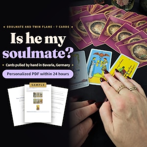 Soulmate Reading and Twin Flame Reading, 7 Card Love Tarot Spread for Your Soul Connection, Soulmate Tarot, PDF in 24 Hours