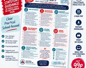 Information Sharing Duty 2026 | School Safeguarding Staff Guide | KCSIE Update | DSL & Teacher CPD | Instant Download
