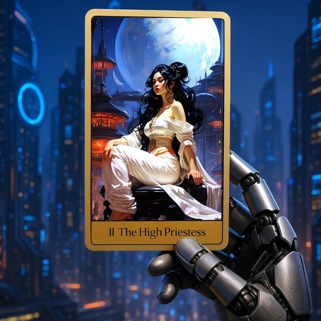 Futuristic Cyberpunk Tarot Deck | Illustrated Sci-fi Tarot Cards ...