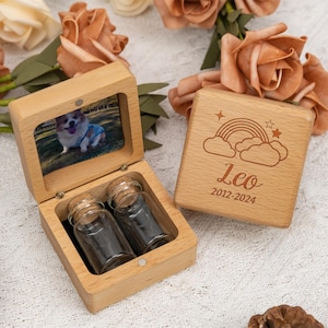 Personalised Pet Fur Keepsake,Custom Wooden Pet Hair Memorial Box,Dog Hair Memorial,Cat Memorial,Pet Memorial Gifts,Pet Loss Sympathy Gift