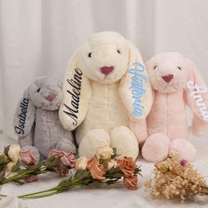 Personalized Plush Bunny Rabbit, Custom Easter Bunny Rabbit With Name, Newborn Baby Gift, Easter Bunny Rabbit Gift For Kid,Newborn Baby Gift