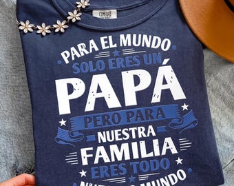 Papá Nuestro Mundo Familia PNG, Spanish Dad Life Digital Download, Instant Download