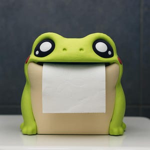 Porte-papier hygiénique grenouille mignonne - Adorable décoration de salle de bain animal, distributeur de papier hygiénique amusant, accessoire de salle de bain grenouille kawaii pour enfants et adultes