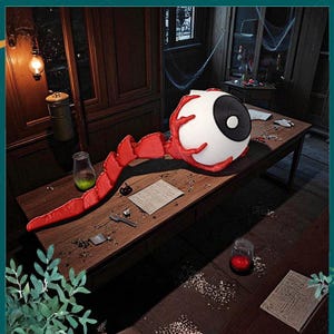 Juguete de monstruo con forma de globo ocular impreso en 3D: espeluznante criatura articulada de terror, decoración de Halloween, regalo único para gamers y coleccionistas.
