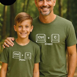 Matching Father Son Shirts: Daddy and Me Copy Paste Set