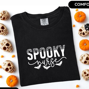 Halloween Nursing Tees Spooky Nurse Shirt Halloween Nurse Tee Comfort Colors Tee Spooky Season Tee Halloween Party Tee  Halloween Nurse Gift