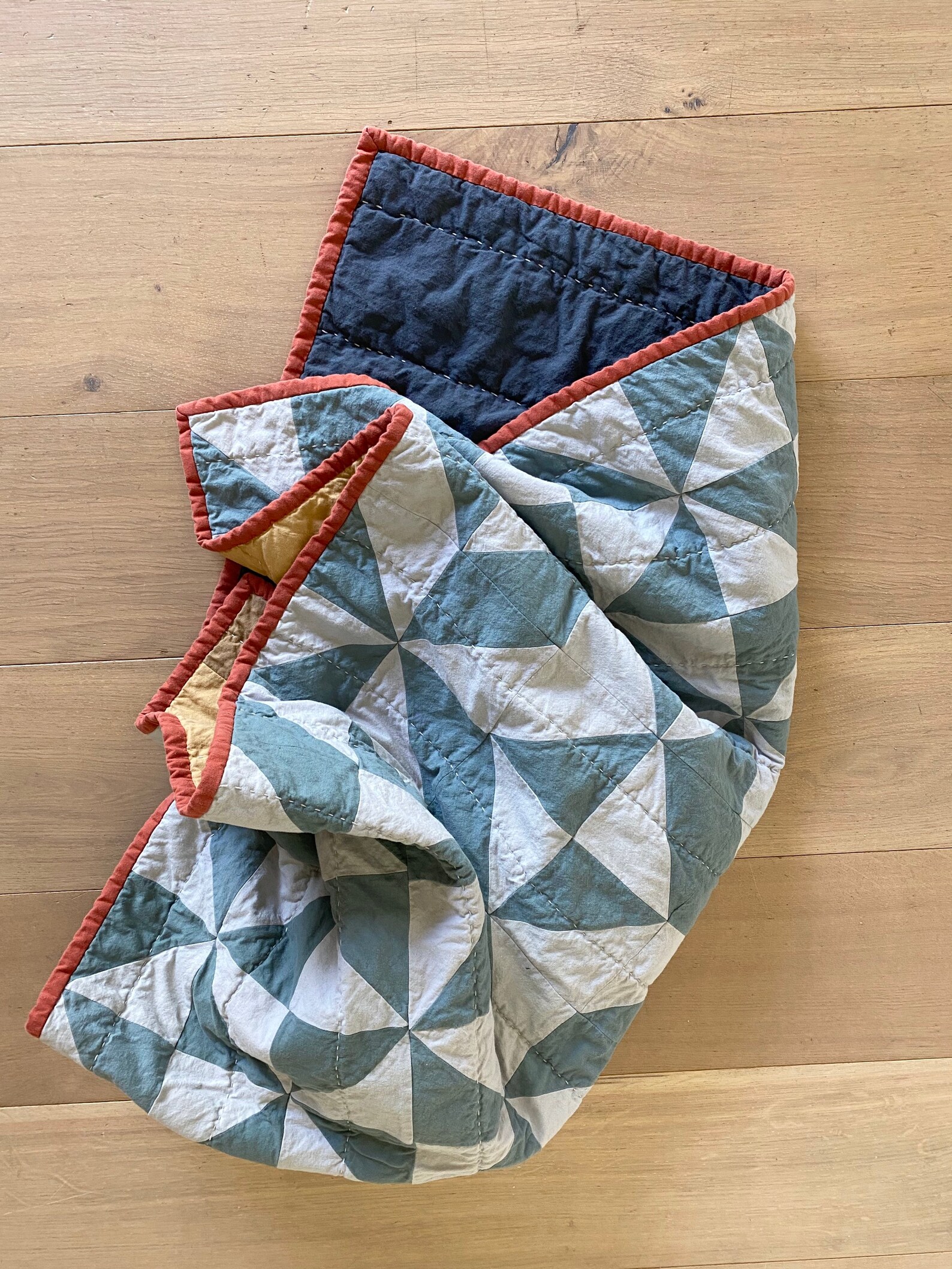 Handmade handstitched toddler/baby quilt heirloom quilt Etsy