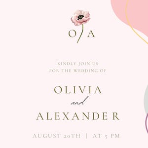 Boho Wedding Invitation Template | Editable PDF | Simple & Elegant Digital Invite | Instant Download | DIY Wedding Invitation