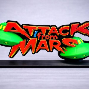 Attack from Mars 3D Aufsteller / Pinball Topper - Die Invasion hat begonnen!