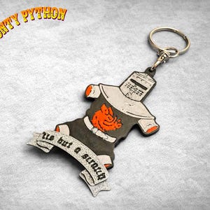 Il portachiavi "Black Knight" dei Monty Python -è solo un graffio- ... per gli invincibili!