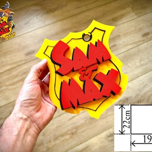 Sam & Max Hit the Road - Schild/Kühlschrankmagnet... von Bigfoot Bruno bewundert und von Max abgeleckt!