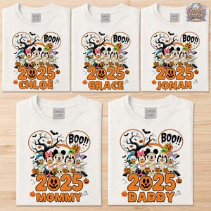 Custom Mouse And Friends Shirt, Halloween Party 2025 Shirt, Halloween Shirt, Mummy Shirt, Family Matching Shirt, Boo Halloween Shirt