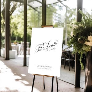 Til Death Do Us Party Welcome Sign | Wedding Welcome Sign | Printable Wedding Decor | Engagement Party Personalized Sign Digital Download