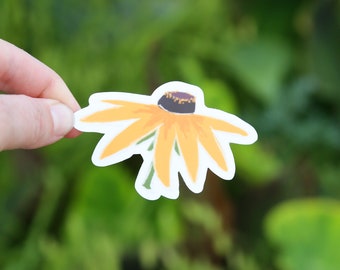 Yellow Flower Vinyl Sticker