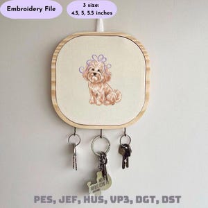 Dog Embroidery File Goldendoodle Puppy Stitch Pattern for Machine Embroidery Dog Mom Design Animal Lover Art Labradoodle Poodle PES