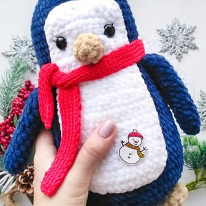 Crochet Plush Penguin PDF Amigurumi Pattern, Crochet Plush Penguin