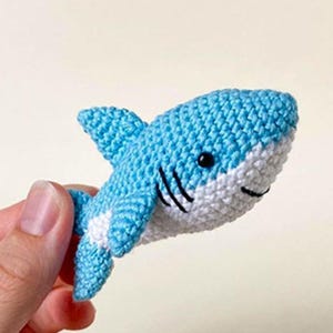 Baby Crochet Shark Amigurumi PDF Pattern, Crochet Baby Shark, Crochet Patterns, Crochet Cute Patterns, Crochet For Beginners