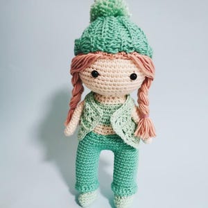 Doll baby Ella amigurumi, Crochet plush doll, cute todller doll girl, Pdf pattern, pocket collection, small doll, plush doll