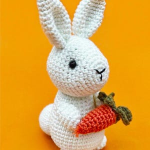 Crochet Bunny Henri with Carrot Amigurumi PDF Pattern, Crochet Bunny, Henri with Carrot Amigurumi