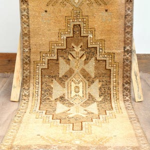 1&#39;8x3&#39;1 ft, BOHEMIAN DECOR RUG, Turkish Small Rug, Vintage Small Rug, Handmade Oushak Small Rug, Meditation Rug, Washable Rug, Beige Brown