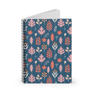 Botanical Leaves #001 Spiral Notebook – Aesthetic Journal for Writing, Sketching & Planning, Lined or Blank Notebook, Unique Stationery Gift