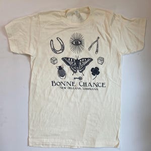 Bonne Chance New Orleans T-Shirt: Good Luck Symbols Screen Print