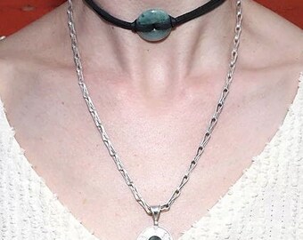 Deep Waters Jade Choker