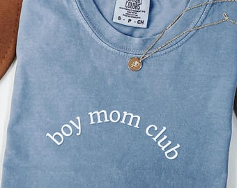 Comfort Colors Boy Mom Club Shirt - Vintage Style Tee