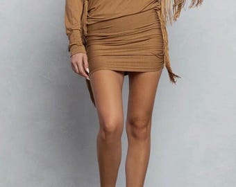 Make Me Fringe Mini Dress