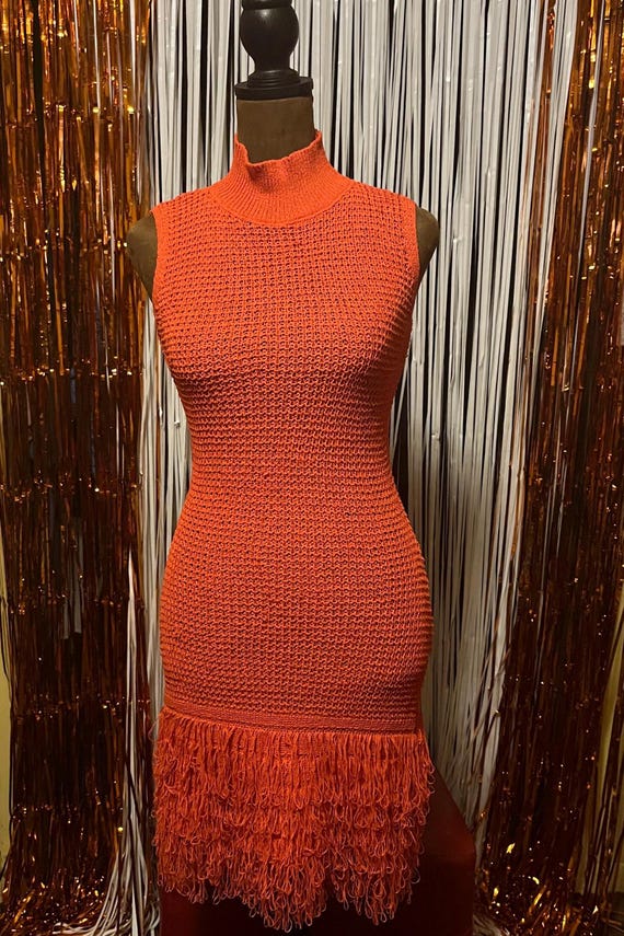 knitted orange dress Womens Hobbs Devora M (US 8-10) this pointelle knit mini will have you effortlessly heating up any scene this summer Aria Cove crochet knit sleeveless
