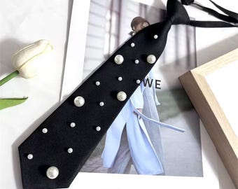 Black Pearl Preppy Necktie