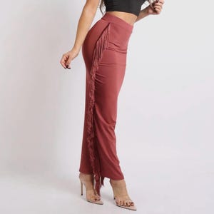 Home on the Fringe Maxi Skirt