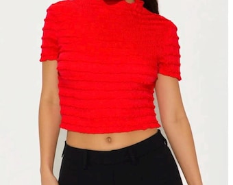 Nice Girl Tiered Mock Top