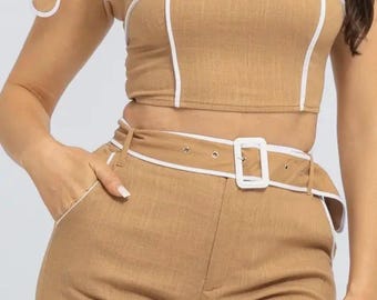 Summer Glow-Up Crop Top Shorts Set