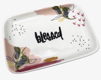 Blessed Rectangular Jewelry Dish