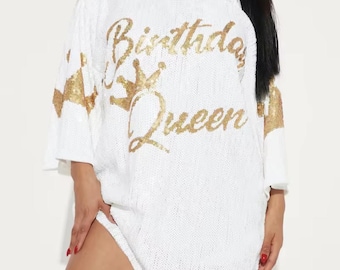 birthday queen sequin dress Pink It's My Birthday Sequin Dress – Aquarius Brand
