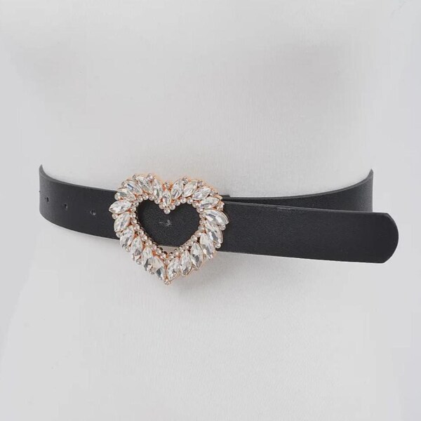 Rhinestone Eye Pattern Belt main image 0
