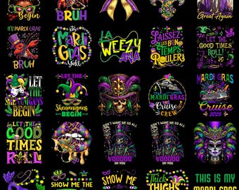 Mardi Gras Png Bundle, Happy Mardi Gras Png, Hand Drawn, Brushstroke Mardi Gras Png, Fleur De Lis Png, Mardi Gras Coquette Bow png