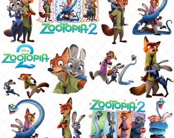 PNG Zootopia 2 Digital Design File for Sublimation - High Resolution -Digital Download, Clipart, DTF