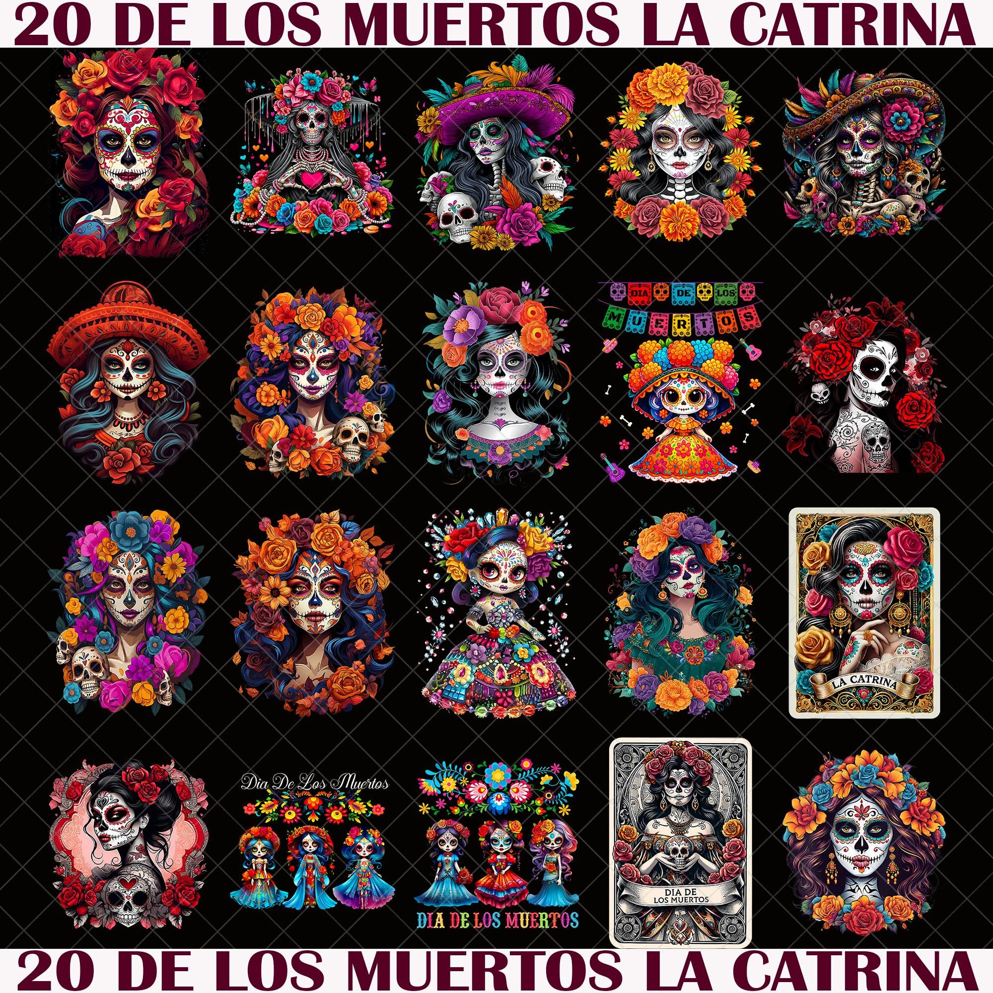 Día De Muertos Tatuaje Damas Calavera Oscura Rosas Bandana Quimio