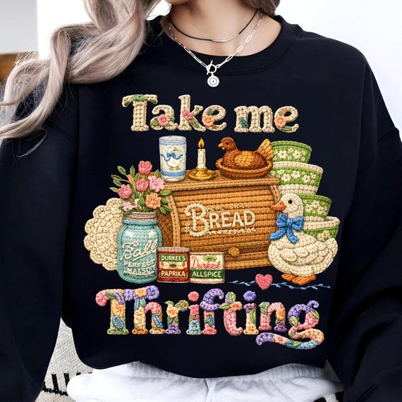 Take Me To The Thrift Shop Digital PNG Shirt Design Instant Download Vintage Thrifting Graphic PNG Design, Thrifting Shirt PNG
