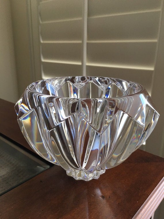 Orrefors Crystal Bowl Or Vase High Quality Thick Crystal Etsy