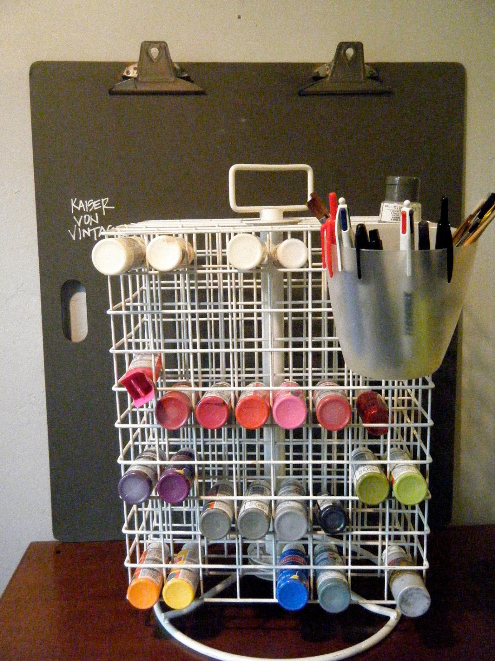 Revolving White Wire 2 oz. Acrylic Paint Rack Holder Studio Etsy