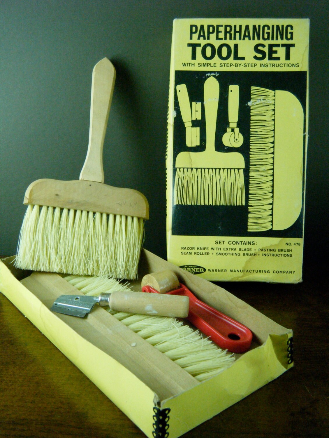Cool Vintage Paperhanging Tool Set en Orignal Box Warner Etsy México