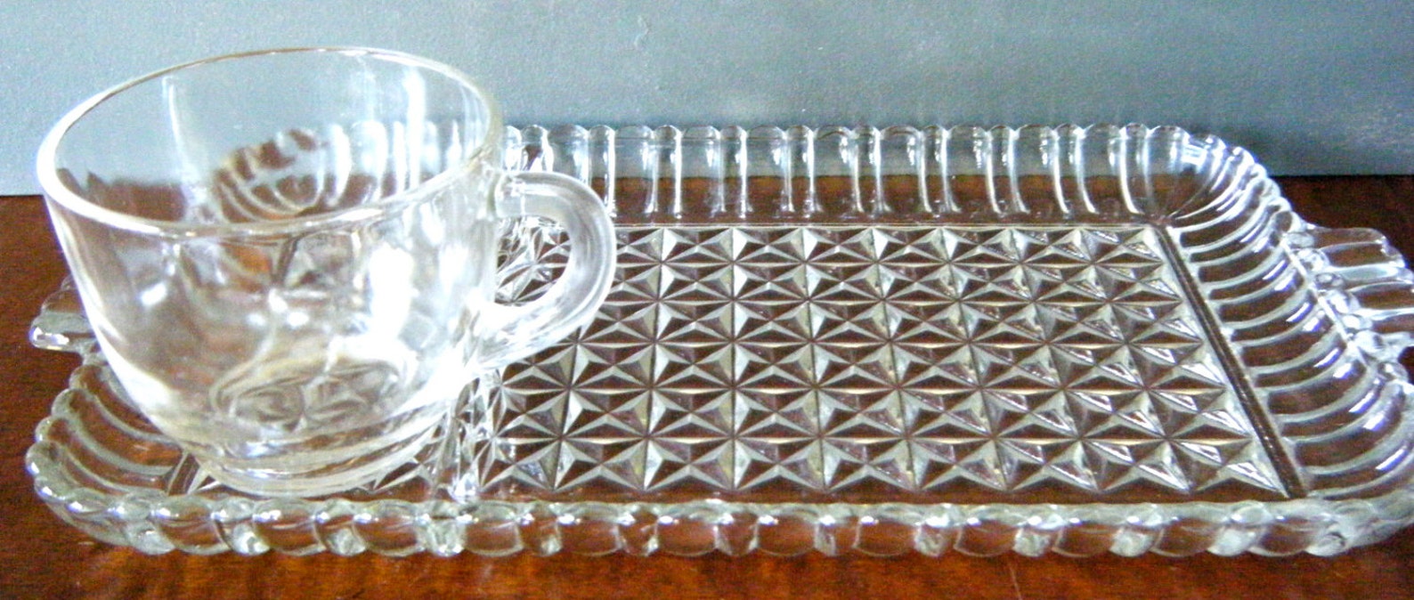 Vintage Rectangular Snack Plates Set of 6 Diamond and Etsy