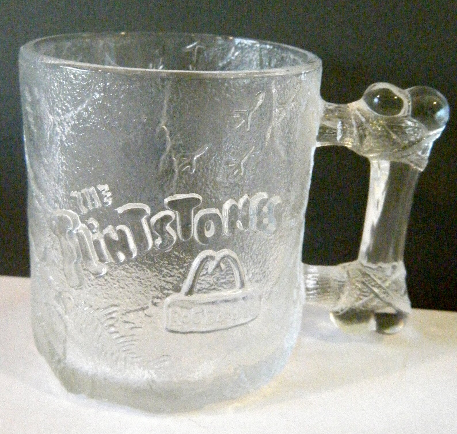 The Flintstones BEDROCK Clear Glass McDonalds Mugs Sets of Etsy