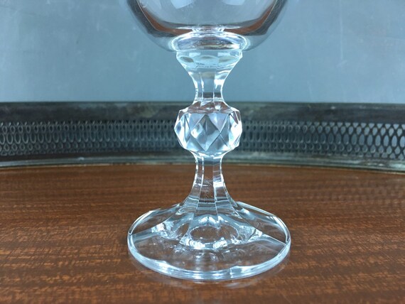 Set of 10 Vintage Bohemian Crystal, Champagne Flutes with Pineapple Ball Stem