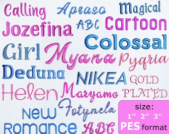 PES-borduurlettertypen, 22 PES-lettertypenbundel, Brother PES-lettertype, cursieve borduurlettertypen, machinelettertypen, alfabetborduurwerk