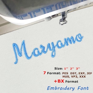 Script Embroidery Font BX, Pes Dst Jef VP3 Exp, BX Font, Size: 1&#39;&#39; 2&#39;&#39; 3&#39;&#39; Cursive embroidery, Brother Pes font, Bx embroidery font